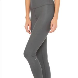 New Alo dark gray high waist airbrush leggings